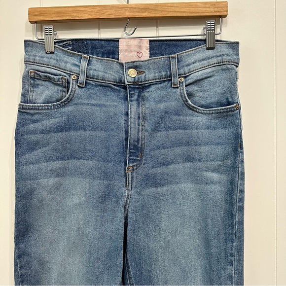 Revice Hello Lover High Rise Split Hem Slashed Distressed Denim Jeans Butt Rip - Picture 4 of 16